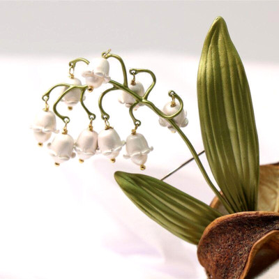 Lily of Valley Flower Corsage Brooch Pin Woman Accessories Brooches Jewelry Gift