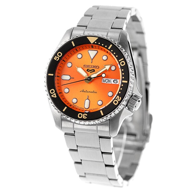 Pre-owned Seiko 5 Sports Sbsa231 Orange Dial Automatic Mechanical Diver Men Watch Japan