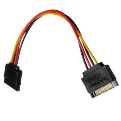 7.5'' Inch 15-pin SATA Male to Female Power Extension Cable Cord 