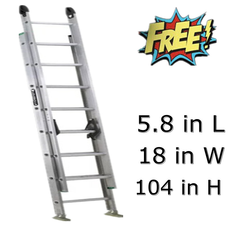 16 Ft Industrial Grade Aluminum Extension Ladder for Outdoor