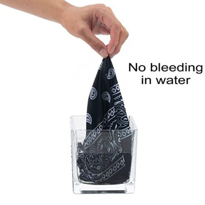 1-2Pcs Bandana 100% Cotton Paisley Print Double-Sided Scarf Head Neck Face Mask