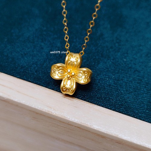 ２４金Gold filled 花のネックレス ゴールド999 24金Gold filled 花のネックレス ゴールド999