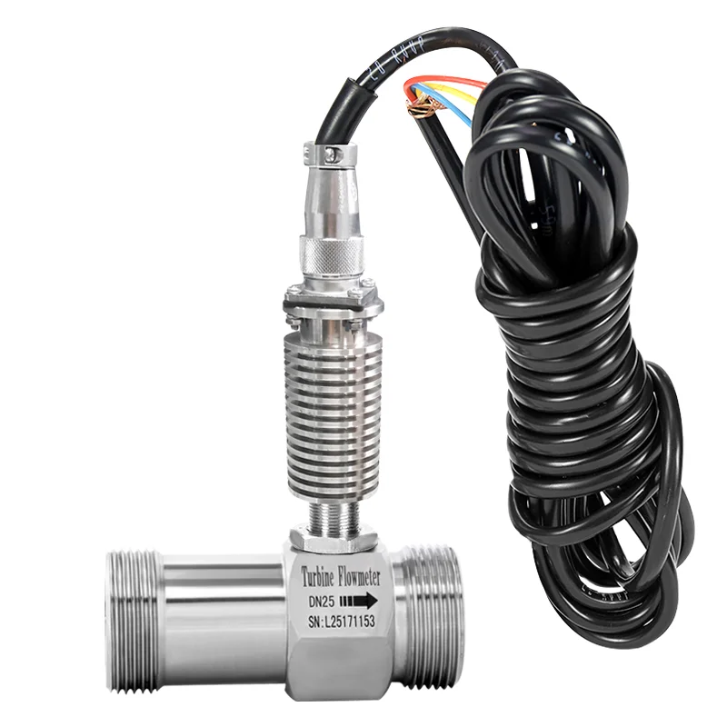 High temperature 180℃ Liquid Flow Meter Turbine Flowmeter Pure Water Alcohol Pu