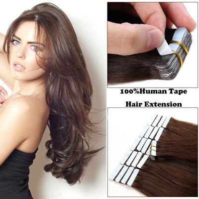 100% Human Remy Hair Extensions Brazilian Extra Thick Tape in best 16