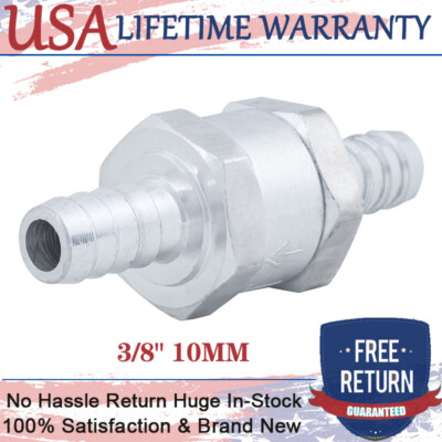 3/8'' 10MM Aluminium Fuel Line Inline Check Valve Fuel One Way Non-Return Petrol