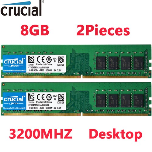 DDR4-3200(PC4-25600) 8GB×2(16GB) Crucial DDR4 16GB 2X8GB 3200 Mhz PC4-25600 288pins Desktop Memory
