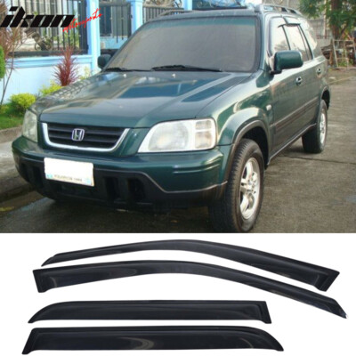 Fits 97-01 Honda CRV CR-V Acrylic 4PCS Window Visors Vent Rain Sun Guard Tape-On