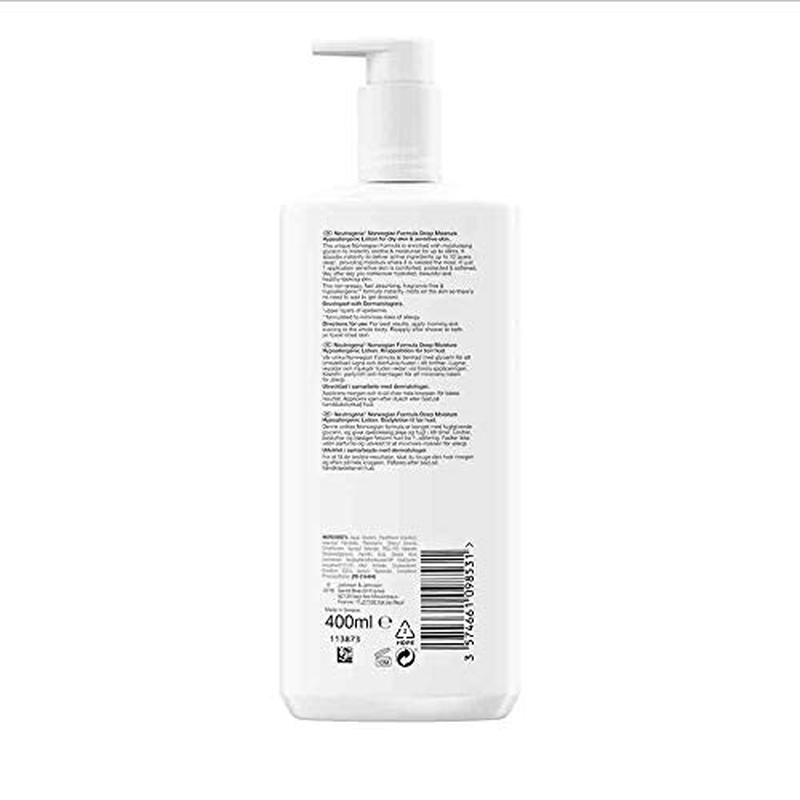 Neutrogena Norwegian Formula Deep Moisture Hypoallergenic Body Lotion for Dry Sk
