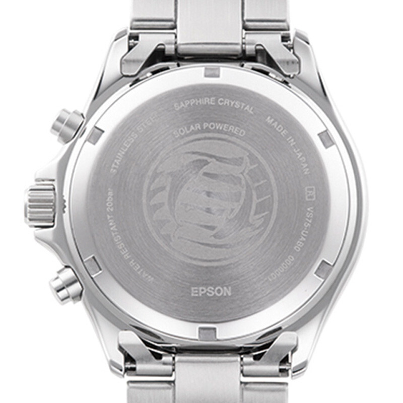 Pre-owned Orient Mako Rn-tx0203s Panda White Solar Chronograph Analog Men Watch Box