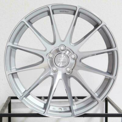 20'' MRR GF6 Silver Machined Wheels 20x9 5x112 +25 Ground Force Rims Set 4