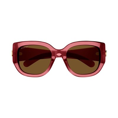 Pre-owned Gucci Gg1599sa - 003 Red Sunglasses In Brown