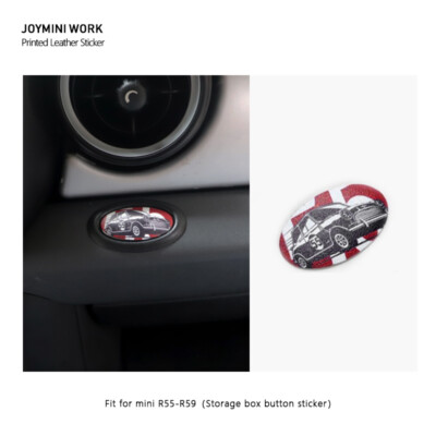 Co-Pilot Storage Box Button Sticker 55th For MINI COOPER R55 R56-R59 Car-Styling