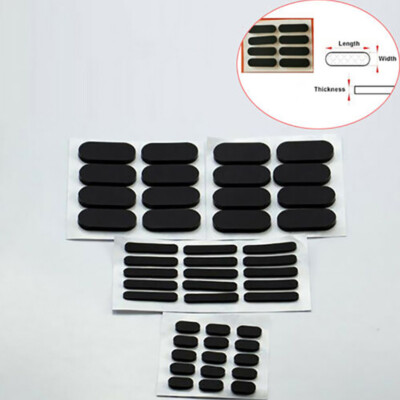 3M Self Adhesive Anti Slip Bumper Silicone Rubber Feet Pads for Furniture Black