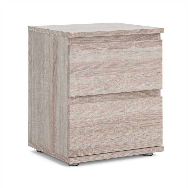 Pemberly Row Contemporary 2 Drawer Nightstand In Truffle