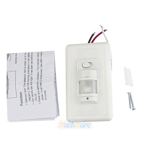 AC110V PIR Indoor Motion Sensor Light Switch Wall Occupancy Detector Auto On/Off