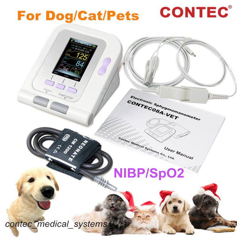 Digital Veterinary Blutdruckmessgerät +Cuff +SpO2 Probe,Hund / Katze ...