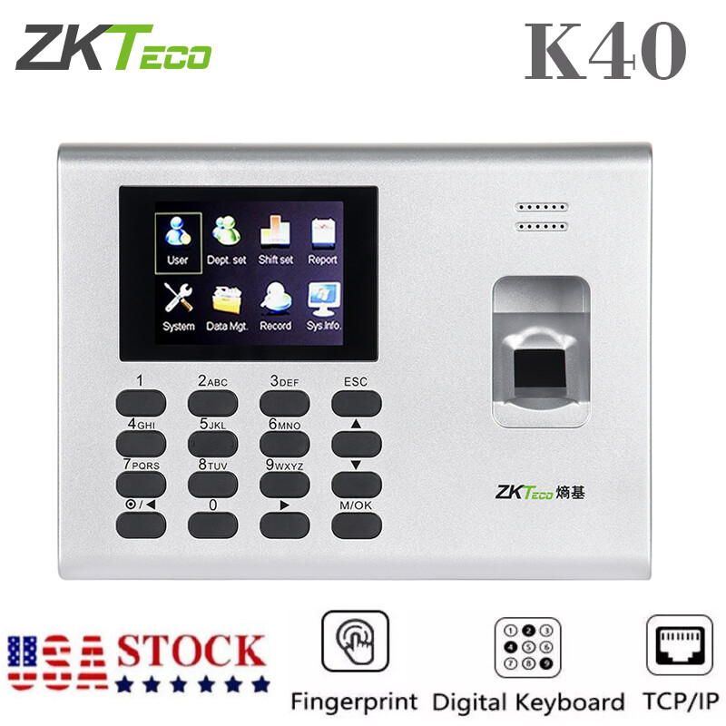 ZKTeco K40 USB Fingerprint Recognition Time Attendance System Built-in Battery