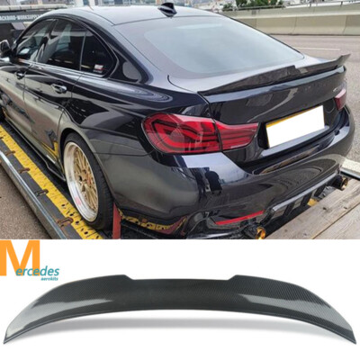 Carbon Fiber Style Rear Trunk Spoiler Lip Wing For BMW F36 Gran Coupe 4DR 2014+