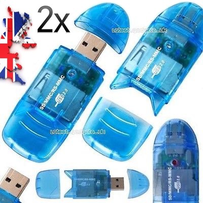 2X USB 2.0 Memory Card Reader/Adapter For Camcorder/Mobile Phone/Digital Camera
