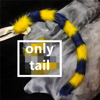 Yellow Blue Cat Ear Hairhoop Tail Ankha From Animal Crossing Cosplay Accessories