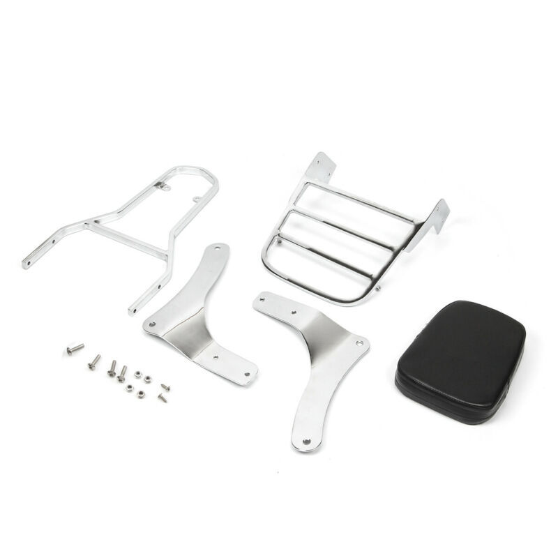 Sissy Bar Backrest + Luggage Rack Pad for Kawasaki Vulcan 900 VN900 1996-2018 US