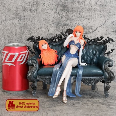 Anime OP Nami hot girl sitting on sofe two heads PVC action Figure Toy Gift