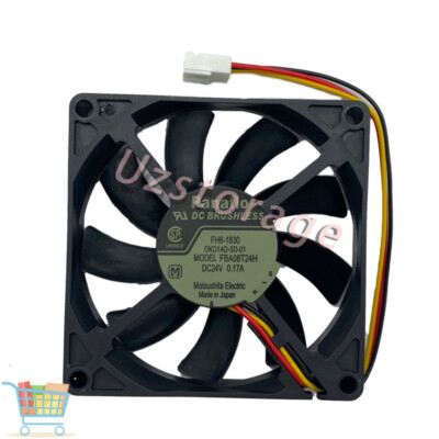 For FBK08T24H Panaflo 8015 24V 0.17A 3Pin FANUC System Cooling Fan 80*80*15MM
