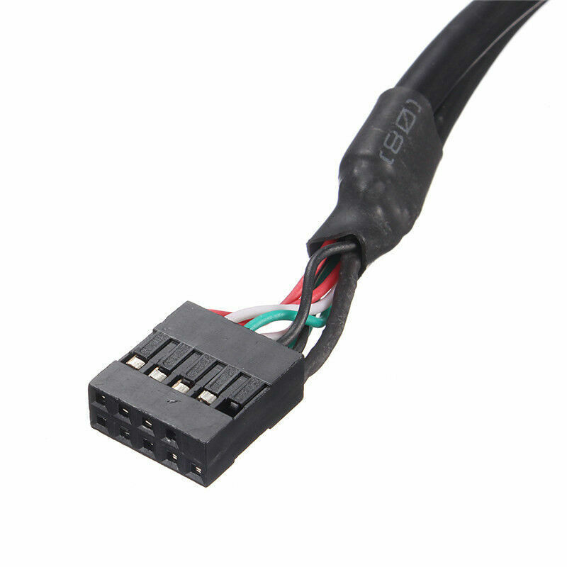 30cm Dual 2 USB 2.0 A Female to 10 pin Female 0.1