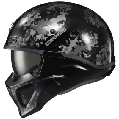 Scorpion Covert X Motorcycle Helmet - Digicamo - Glossy Black