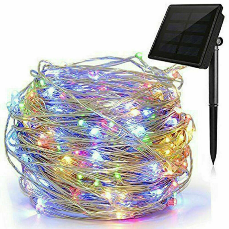 Outdoor Solar String Lights Fairy 200/300LED Copper Wire Waterproof Garden Decor