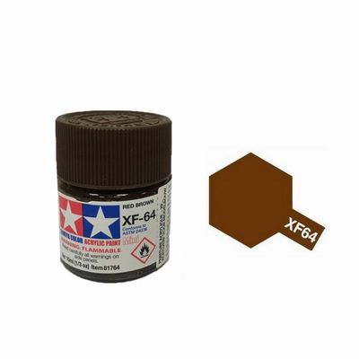 TAMIYA XF64 COLORE ACRILICO OPACO MARRONE ROSSO RED BROWN 10 ML ART 81764