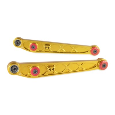 Skunk2 Alpha Series Rear Lower Control Arm Set - Gold for Honda/Acura EK