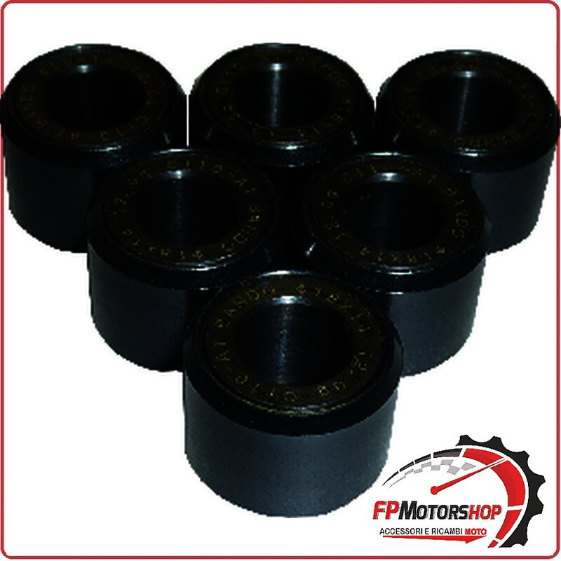 KIT 6 RULLI MASSETTE VARIATORE SCOOTER PER KYMCO DOWNTOWN 125 AGILITY 18X14 12G 