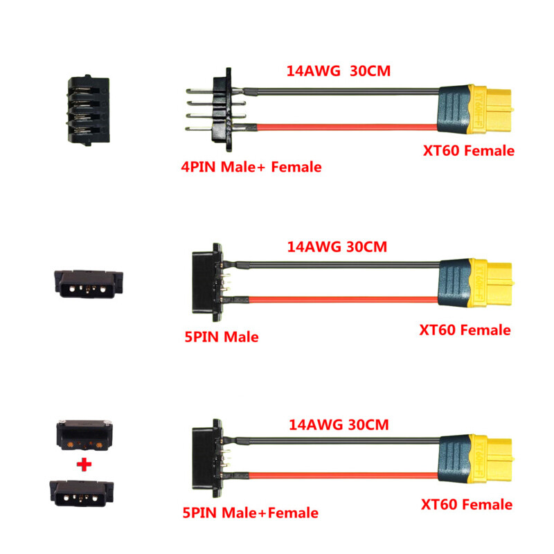 E-bike Battery Discharge Connector 4 Pin 5 Pins for Hailong Battery Case Cable