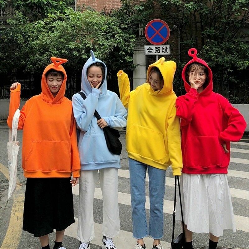 Women Girl Loose Pullover Sweatshirt Hoodies Top Jumper Japanese Kawaii Harajuku