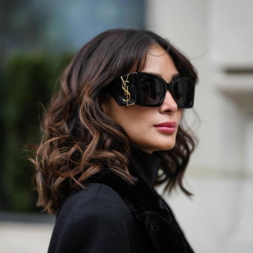 Pre-owned Saint Laurent Sl M119 Blaze-001 Black Gold Ysl Logo Cat Eye Authentic Sunglasses