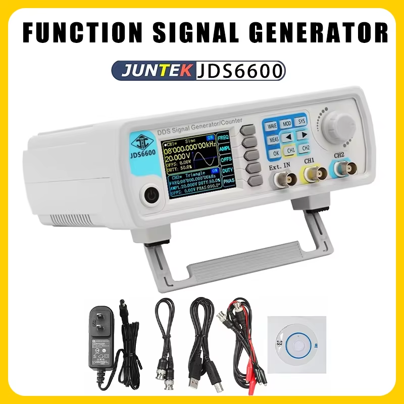 JUNTEK JDS6600: Series 15MHz-60MHz DDS Function Signal Generator CNC Dual Channe