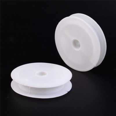 10pcs Empty Plastic Jewelry Wire Spools Round Cord Thread Bobbins White 83x16mm