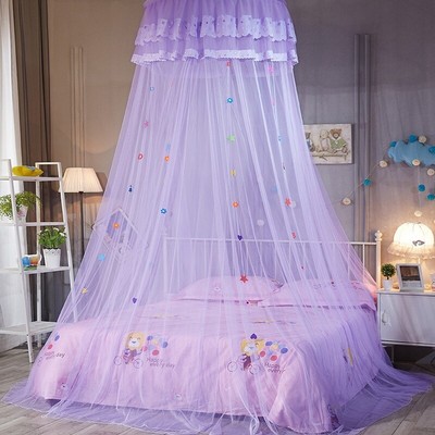 Mosquito Net Dome,Princess Lace Bed Curtain Canopy Netting For 0.9-1.5m Size Bed