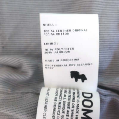 Pre-owned Doma Zip-out Hood Leather Jacket Black Size 0
