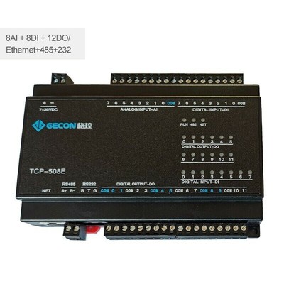 8AI + 8DI + 12DO Data Acquisition For Modbus RTU TCP-508E Ethernet+RS485+RS232*