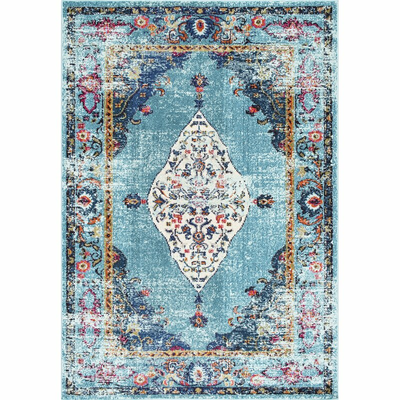 World Menagerie Hereford Teppich Webteppich Flachgewebe Aquamarin 160x231cm