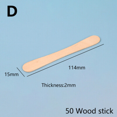 50/100Pcs Lollipop Sticks Wooden Stick Ice Pop Kids Craft Model Making Materials