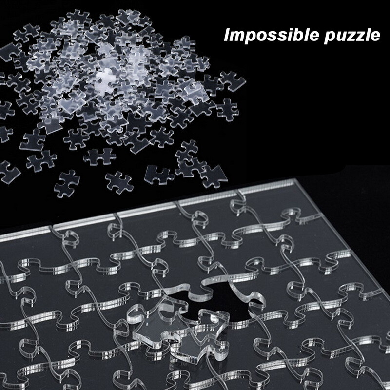 The clearly impossible puzzle. Акриловый пазл. прозрачный пазл. головоломки из акрила. impossible puzzle прозрачный.