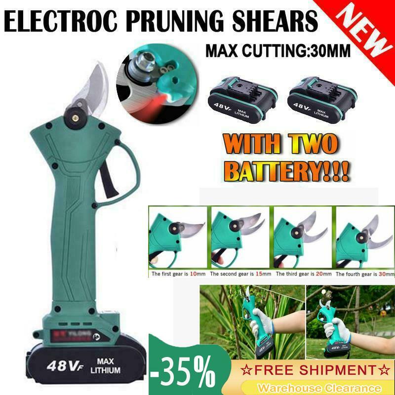 Electric Pruning Shears Battery Powered Cordless Pruner Tree Branch Cutting Tool