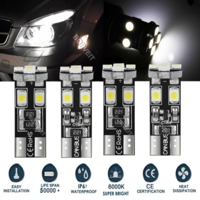 4x White CANBUS LED Eyebrow Eyelid Light Bulbs For Mercedes Benz W204 C300 C350