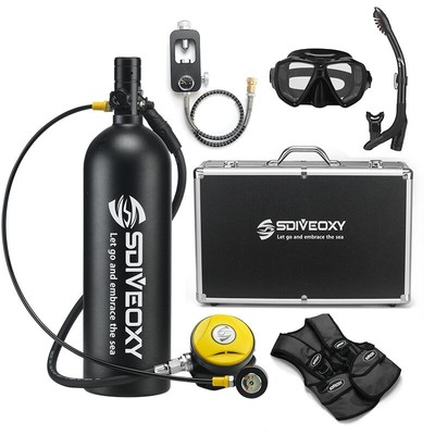 2L Scuba Diving Underwater Equipment Set Mini Tank Mask/Adapter Cylinder Oxygen