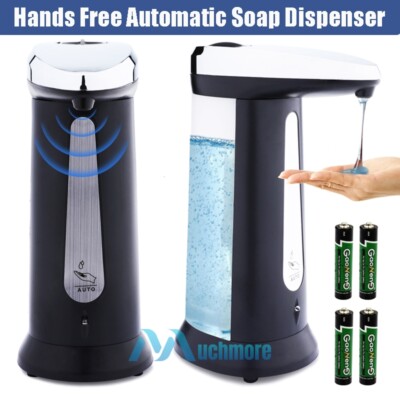 400ML Automatic Liquid Soap Alcohol Dispenser Touchless Hands Free Motion Sensor