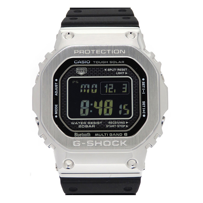 Pre-owned Casio G-shock Gmw-b5000-1jf Metal Case Bluetooth Solar Atomic Men Watch Japan