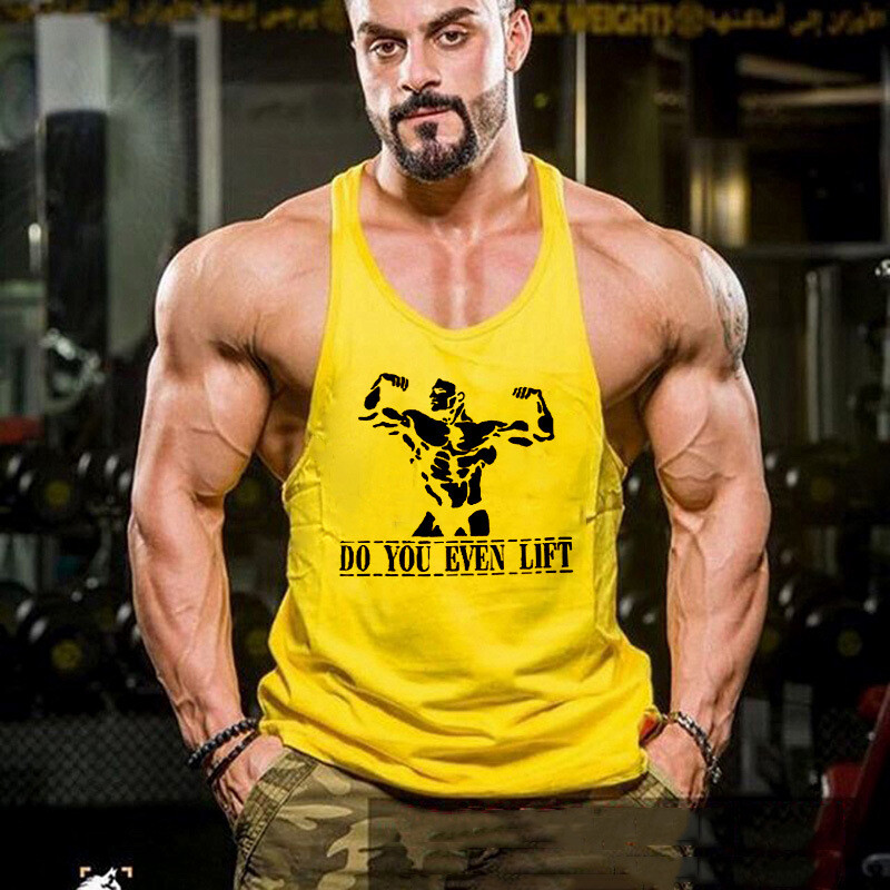 Купить Muscle Fitness Tank Stringer Singlets Male Bodybuilding Tank Vest  (Футболки) заказать с доставкой лот № 272973683205